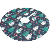 Kerstpinguïns Kerstboom Rok (Gekanteld)