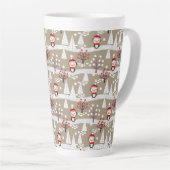 Kerstpinguïns Latte Mok (Rechterhoek)