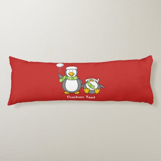 kerstpinguïns lichaamskussen (Voorkant)
