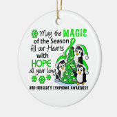 Kerstpinguïns Non-Hodgkin lymfoom Keramisch Ornament (Links)