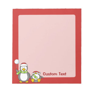 kerstpinguïns notitieblok