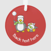 kerstpinguïns ornament (achterkant)
