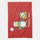 kerstpinguïns theedoek (Verticaal)