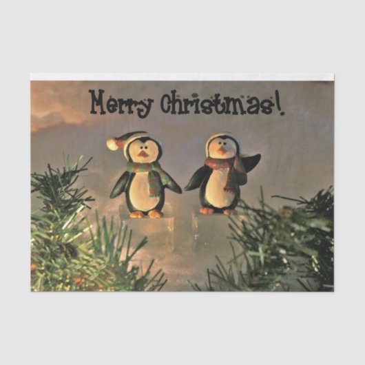 Kerstpinguïns Tissuepapier (Voorkant)