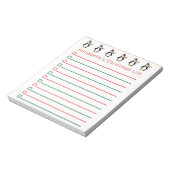 kerstpinguïns Winkellijst Aanpassen Notitieblok (Gedraaid)