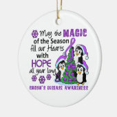 Kerstpinguïns ziekte van Crohn Keramisch Ornament (Links)