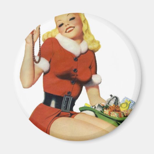 KerstPinup Magneet (Voorkant)