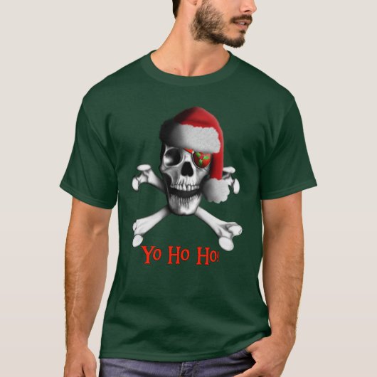 kerstpiraat Dark Shirt (Voorkant)