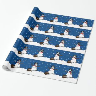 kerstpiraat Snowman Cadeaupapier