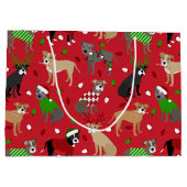 KerstPitbull-honden Groot Cadeauzakje (Achterkant)