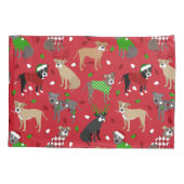 KerstPitbull-honden Kussensloop (Achterkant)