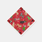 KerstPitbull-honden Servet (Hoek)