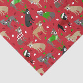 KerstPitbull-honden Tissuepapier (Detail)