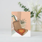 kerstpizza briefkaart (Staand voorkant)