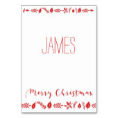 Kerstplaatskaarten Met Rode Decoratie Kaart (Achterkant)