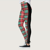 Kerstplaids Tartan Black Side Seams Leggings (Links)