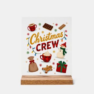Kerstploeg (2) acryl bord