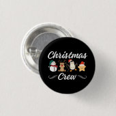 Kerstploeg Ronde Button 3,2 Cm (Voorkant /achterkant)