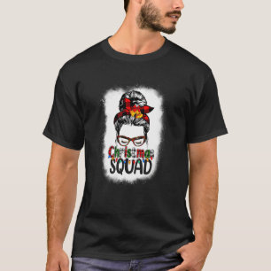 Kerstploeg Xmas Boom Licht Rode Geruite Rommelige T-shirt