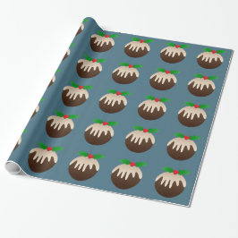 Kerstplum Pudding Cadeaupapier