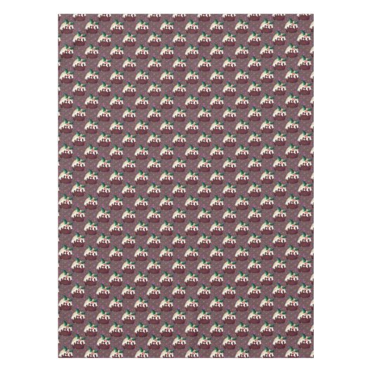 Kerstplum Pudding Tafelkleed (Voorkant)