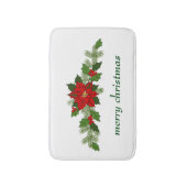Kerstpoinsettia Badmat (Voorkant Verticaal)