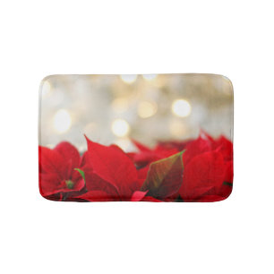 Kerstpoinsettia Badmat