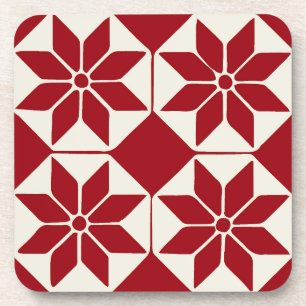 Kerstpoinsettia Bier Onderzetter
