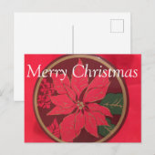 Kerstpoinsettia ~ Briefkaart (Voorkant / Achterkant)