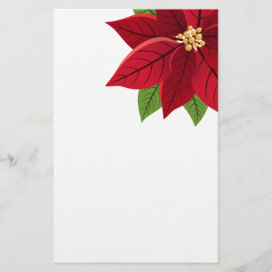 Kerstpoinsettia Briefpapier