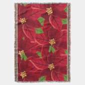 Kerstpoinsettia Deken (Voorkant Verticaal)