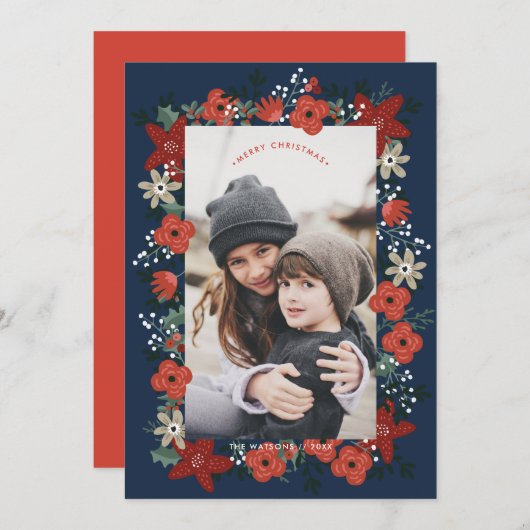 Kerstpoinsettia Foliage (Voorkant / Achterkant)