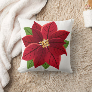 Kerstpoinsettia Kussen