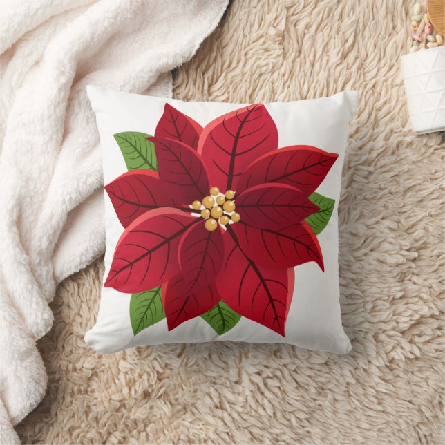 Kerstpoinsettia Kussen (Deken)