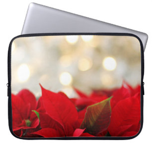 Kerstpoinsettia Laptop Sleeve