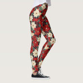Kerstpoinsettia Leggings (Rechts)