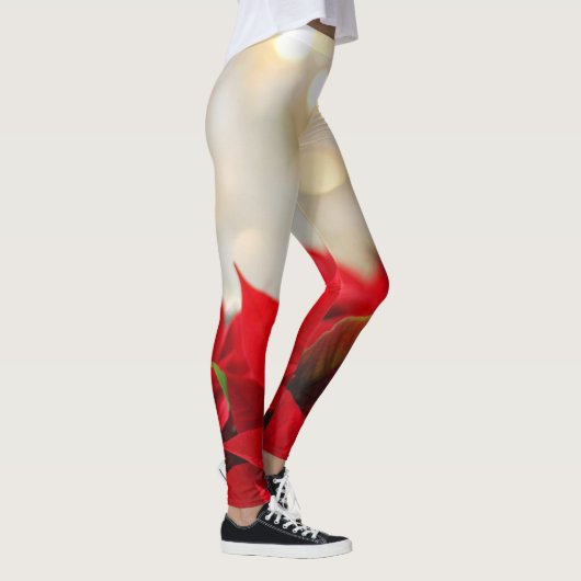 Kerstpoinsettia Leggings (Rechts)