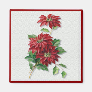 Kerstpoinsettia Magneet