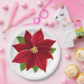 Kerstpoinsettia Papieren Bordje (Feest)