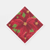 Kerstpoinsettia Servet (Hoek)