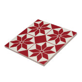 Kerstpoinsettia Tegeltje (Zijkant)