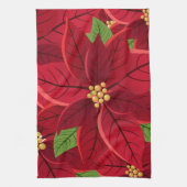 Kerstpoinsettia Theedoek (Verticaal)