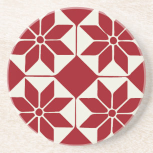 Kerstpoinsettia Zandsteen Onderzetter