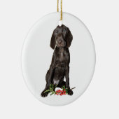 kerstpointer Puppy Keramisch Ornament (Rechts)