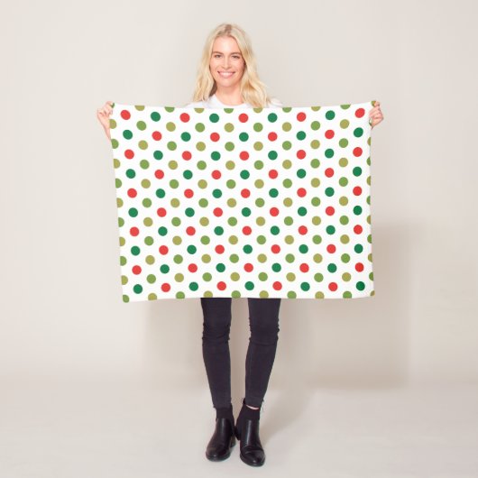 kerstpoka Dots Fleece Deken (In situ)