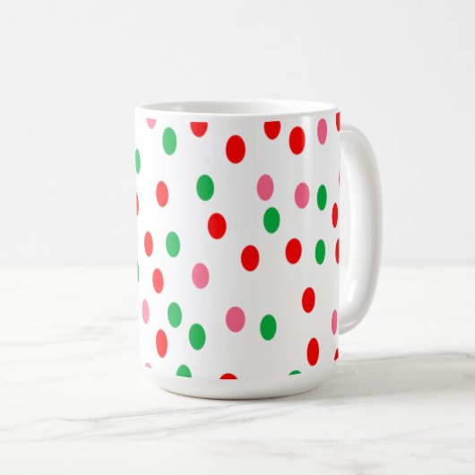 kerstpoka Dots Koffiemok (Voorkant rechts)