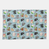 Kerstpomeranians keukenhanddoek (Horizontaal)