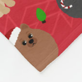 Kerstpomeraniërs Fleece Deken (Hoek)