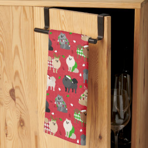 Kerstpomeraniërs Theedoek