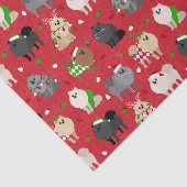 Kerstpomeraniërs Tissuepapier (Detail)